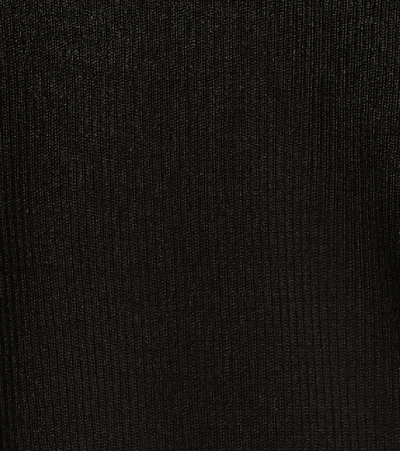 Shop Saint Laurent Ribbed-knit Sweater In Black