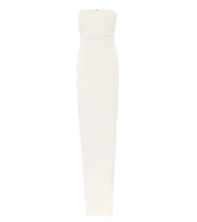 Shop Rick Owens Cotton-blend Jersey Maxi Dress In White