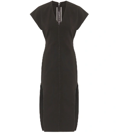 Shop Rick Owens Cotton-blend Jersey Minidress In Black