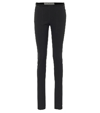 Shop Rick Owens Cotton-blend Jersey Leggings In Black