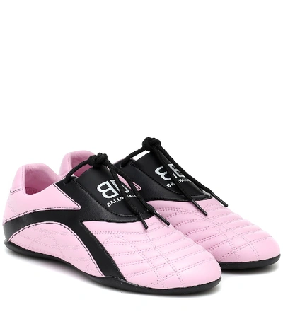 Shop Balenciaga Zen Faux Leather Sneakers In Pink