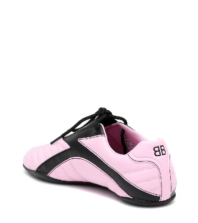 Shop Balenciaga Zen Faux Leather Sneakers In Pink