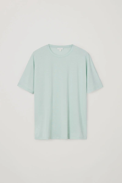 Shop Cos Organic Cotton Mix T-shirt In Turquoise