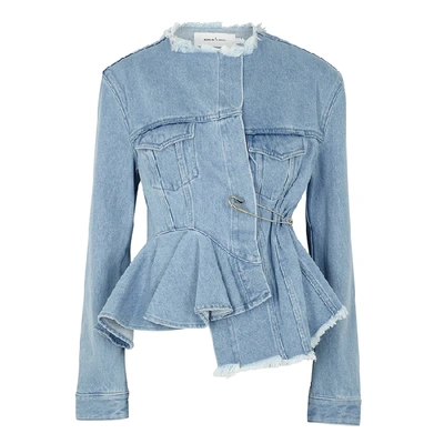 Shop Marques' Almeida Blue Asymmetric Denim Jacket