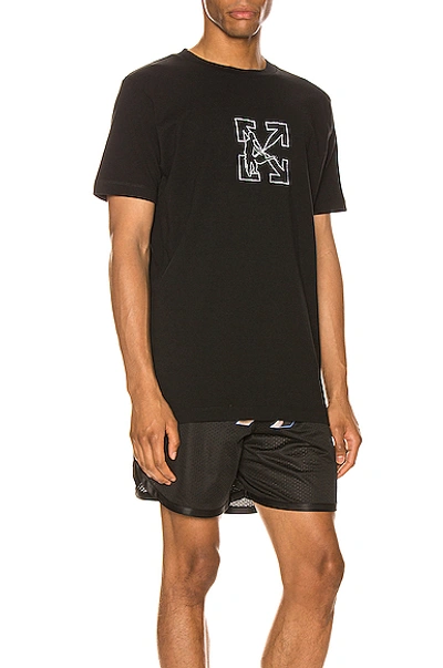 Shop Off-white Ow Logo Workers Tee In Black & White