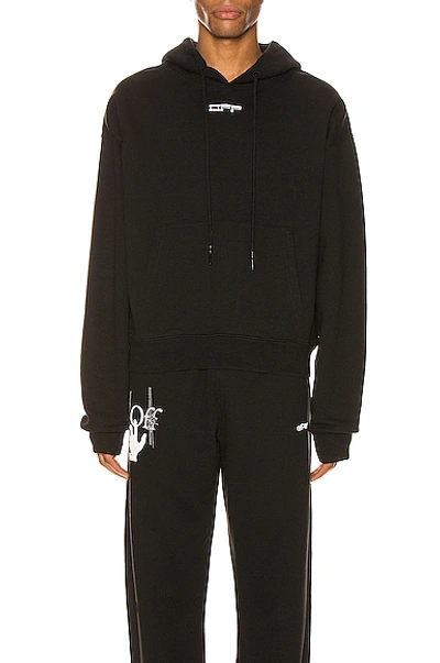 Shop Off-white Masked Face Over Hoodie In Black & White