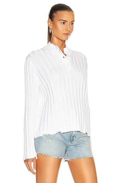 Shop Rta Abigail Polo Sweater In White