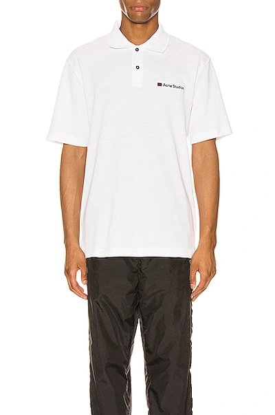 Shop Acne Studios Polo In Optic White