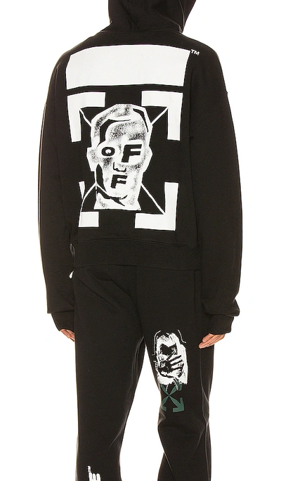 Shop Off-white Masked Face Over Hoodie In Black