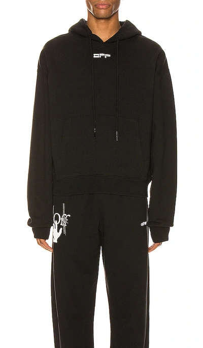 Shop Off-white Masked Face Over Hoodie In Black