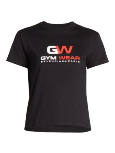 Shop Balenciaga Gym Wear T-shirt In Black