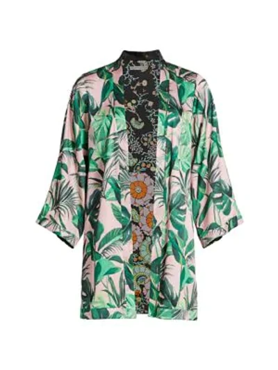 Shop Alice And Olivia Lyn Reversible Kimono In Multi