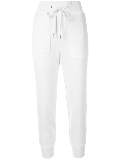 Shop James Perse Lotus Slouchy Track Trousers In White