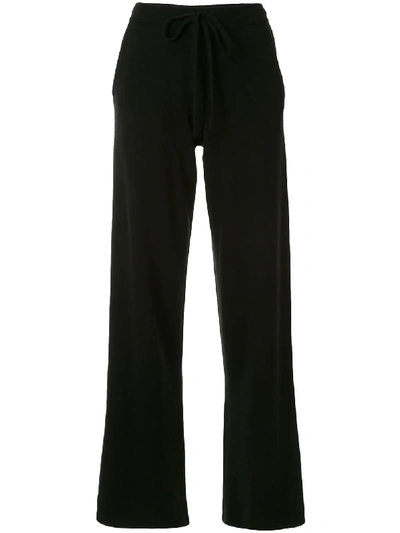 Shop Chinti & Parker Wide Leg Track Pants In Black