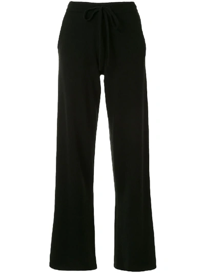 Chinti & Parker Wide-leg High-rise Cashmere Trousers In Black