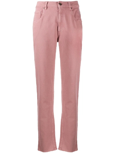 Shop Brunello Cucinelli High-rise Straight Leg Jeans In Pink