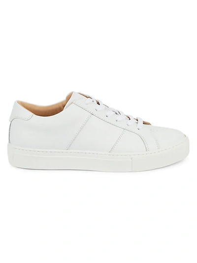 Shop Greats Royale Leather Sneakers In Blanco