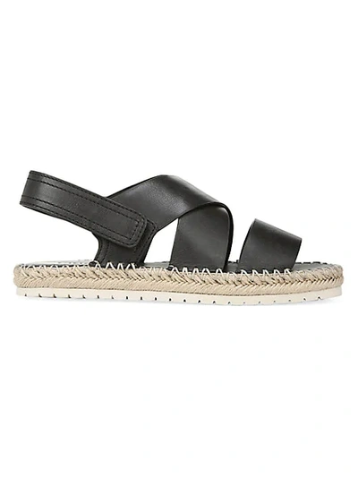 Shop Vince Tenison Leather Platform Slingback Sandals In Black