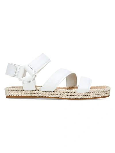 Shop Vince Women's Elian Leather Espadrille Sport Sandals In Optic White