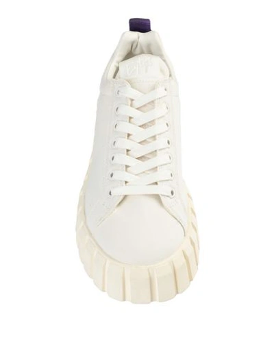 Shop Eytys Odessa Canvas Man Sneakers White Size 10 Textile Fibers