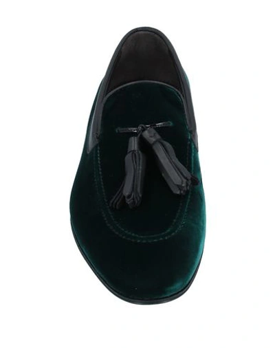 Shop Louis Leeman Loafers In Dark Green