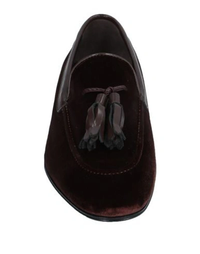Shop Louis Leeman Loafers In Dark Brown