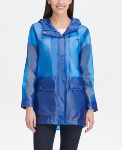 Shop Levi's Rain Swing Parka Jacket In Transparent Cobalt