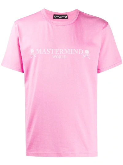 Shop Mastermind Japan Logo-print T-shirt In Pink