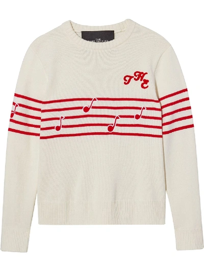 Shop Marc Jacobs The Band Long Sleeve Jumper In White