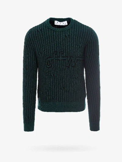 Shop Off-white Sweater In Green