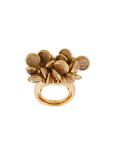 Shop Oscar De La Renta Cluster Ring In Gold