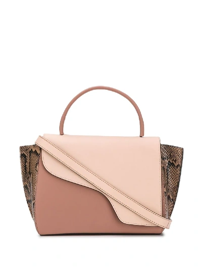 Shop Atp Atelier Arezzo Panelled Tote Bag In Pink