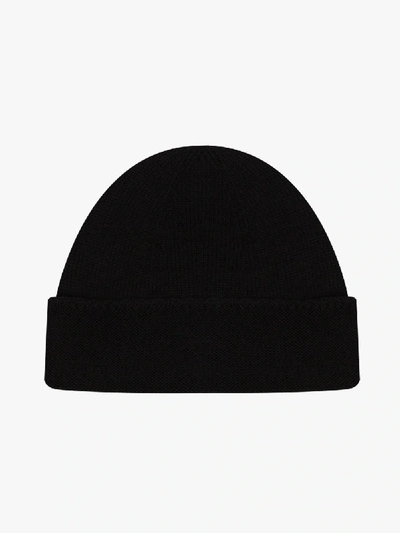 Shop Gucci Wool Hat With Web In Black