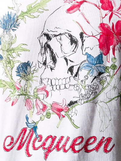 Shop Alexander Mcqueen Skull Printed T-shirt In White