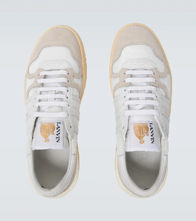 Shop Lanvin Clay Leather Low-top Sneakers In White