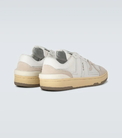 Shop Lanvin Clay Leather Low-top Sneakers In White