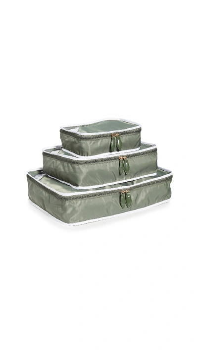 Shop Paravel Packing Cube Trio In Safari Green