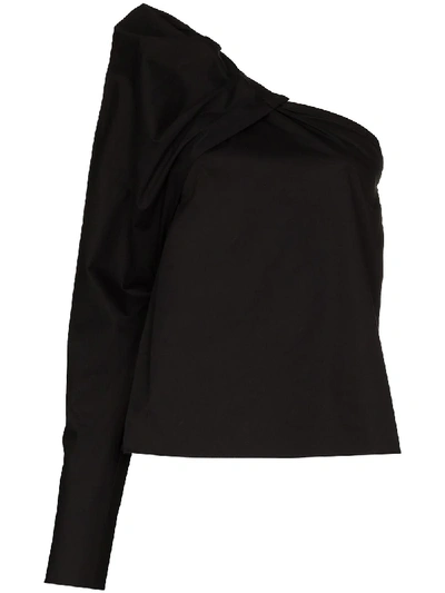 Shop Johanna Ortiz Forgotten Promises One-shoulder Top In Black