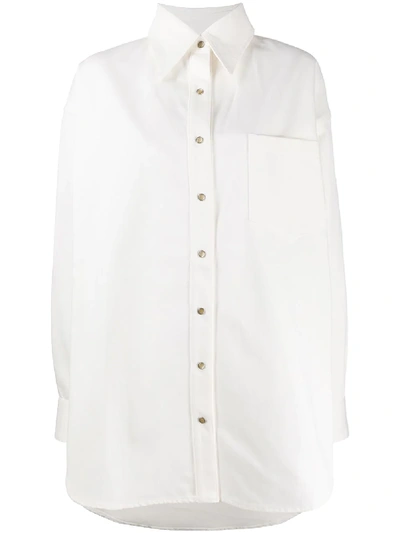 Shop Fenty Oversized Denim Shirt In White