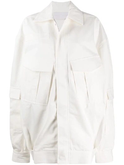 Shop Fenty Oversized Denim Jacket In White