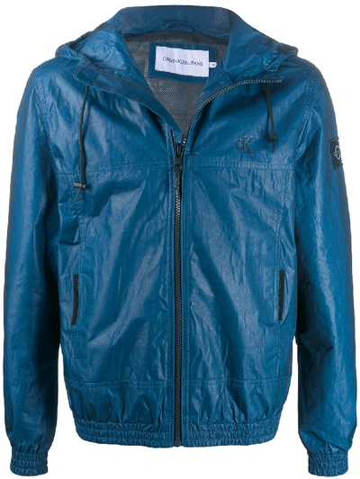 Shop Calvin Klein Jeans Est.1978 Hooded Jacket In Blue