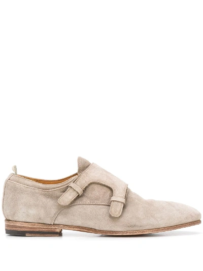 Shop Officine Creative Monk Strap Shoes In Grey