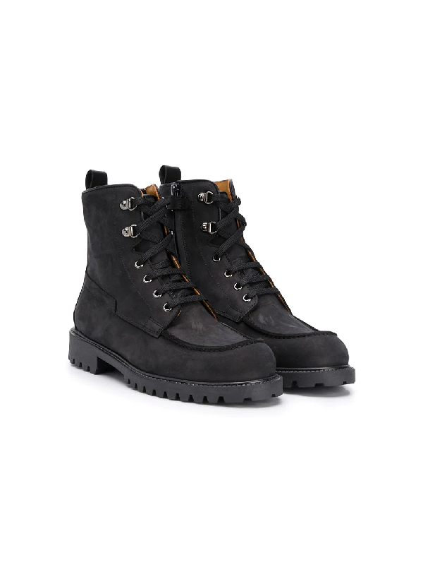 Gallucci Kids round-toe leather shoes - Black