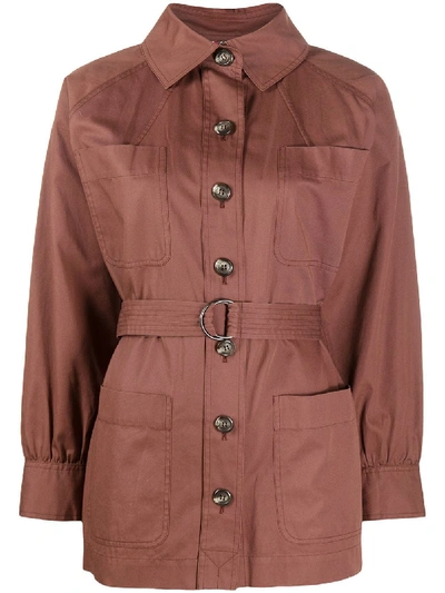 Pre-owned Saint Laurent Cutaway Collar Jacket In Brown