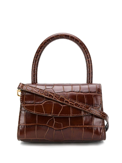 Shop By Far Leather Mini Handbag In Brown