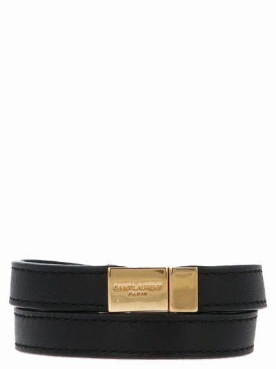 Shop Saint Laurent Bracelet In Black