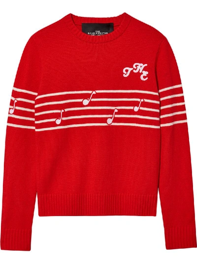 Shop Marc Jacobs The Band Long Sleeve Jumper In Red