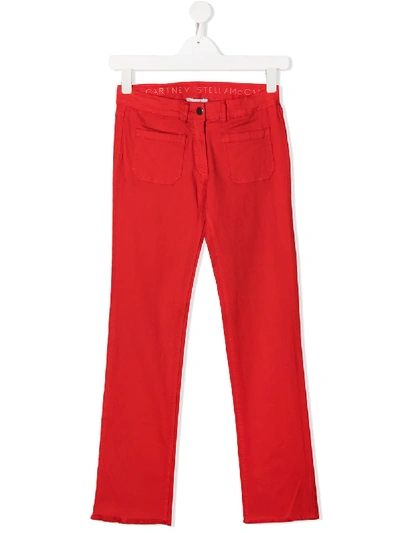 Shop Stella Mccartney Teen Straight-leg Jeans In Red