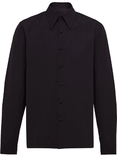 Shop Prada Plain Shirt In Black