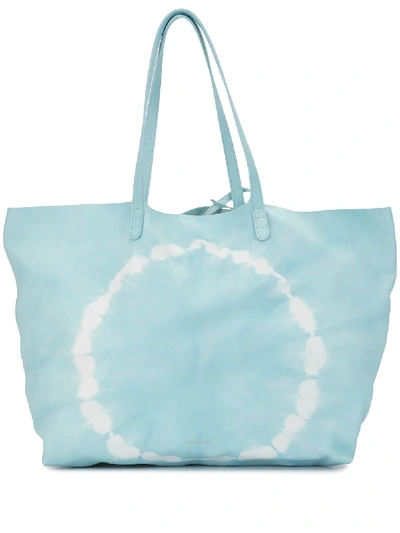 Shop Mansur Gavriel Tie-dye Oversized Tote In Blue